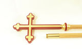 Turned Wooden Processional Cross In Red Oak Handmade By Picinae Studios Custom Designs And Finishes