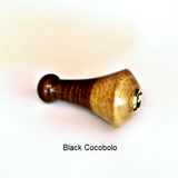 Wooden Lamp Finial Button 6 Black Cocobolo